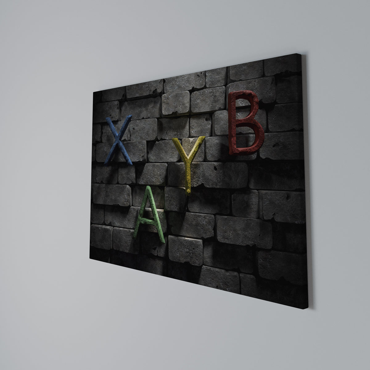 GAMER BRICK LETTERS Cuadro en lienzo horizontal