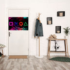 GEOMETRIC GAMER ICONS Peel and Stick Horizontal Poster