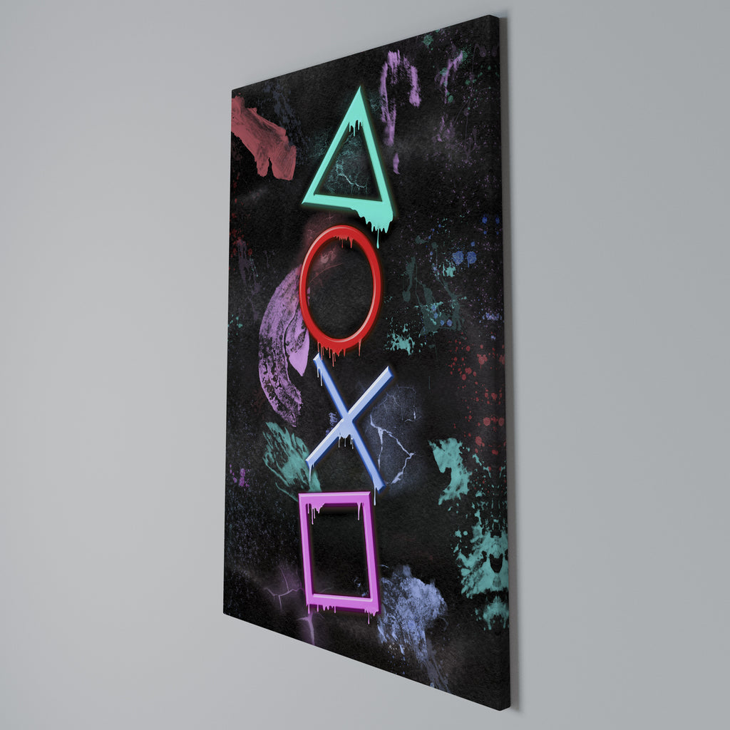 UPRISING NEON ICONS Cuadro en lienzo vertical
