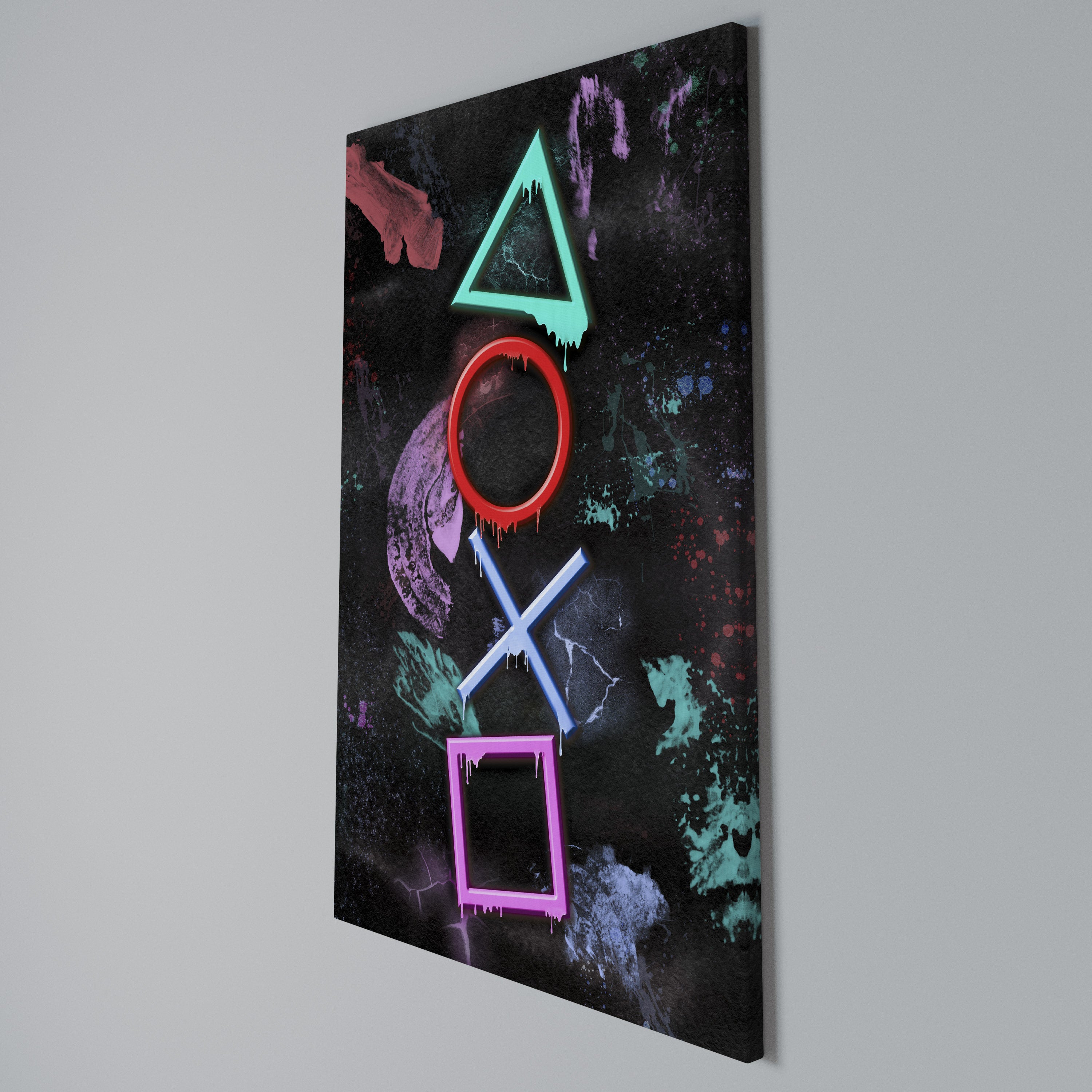 UPRISING NEON ICONS Cuadro en lienzo vertical