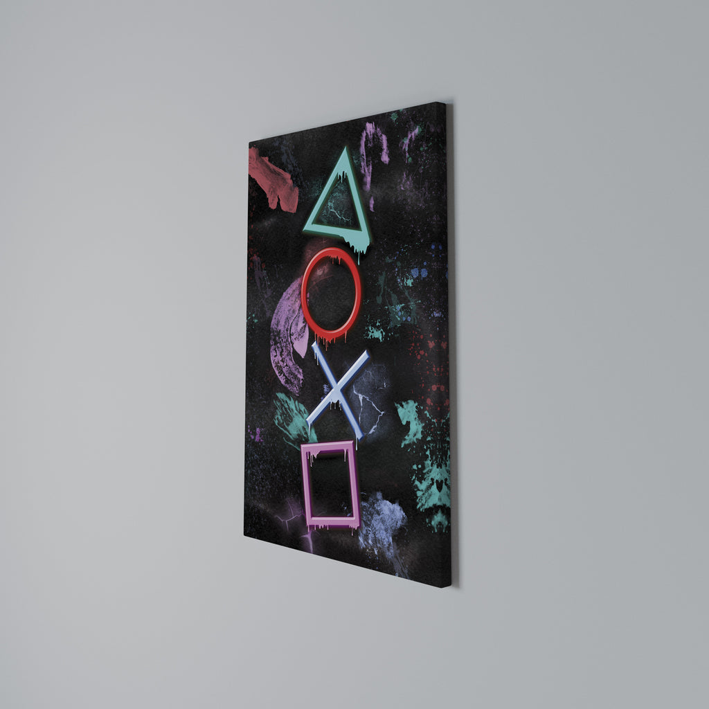 UPRISING NEON ICONS Cuadro en lienzo vertical