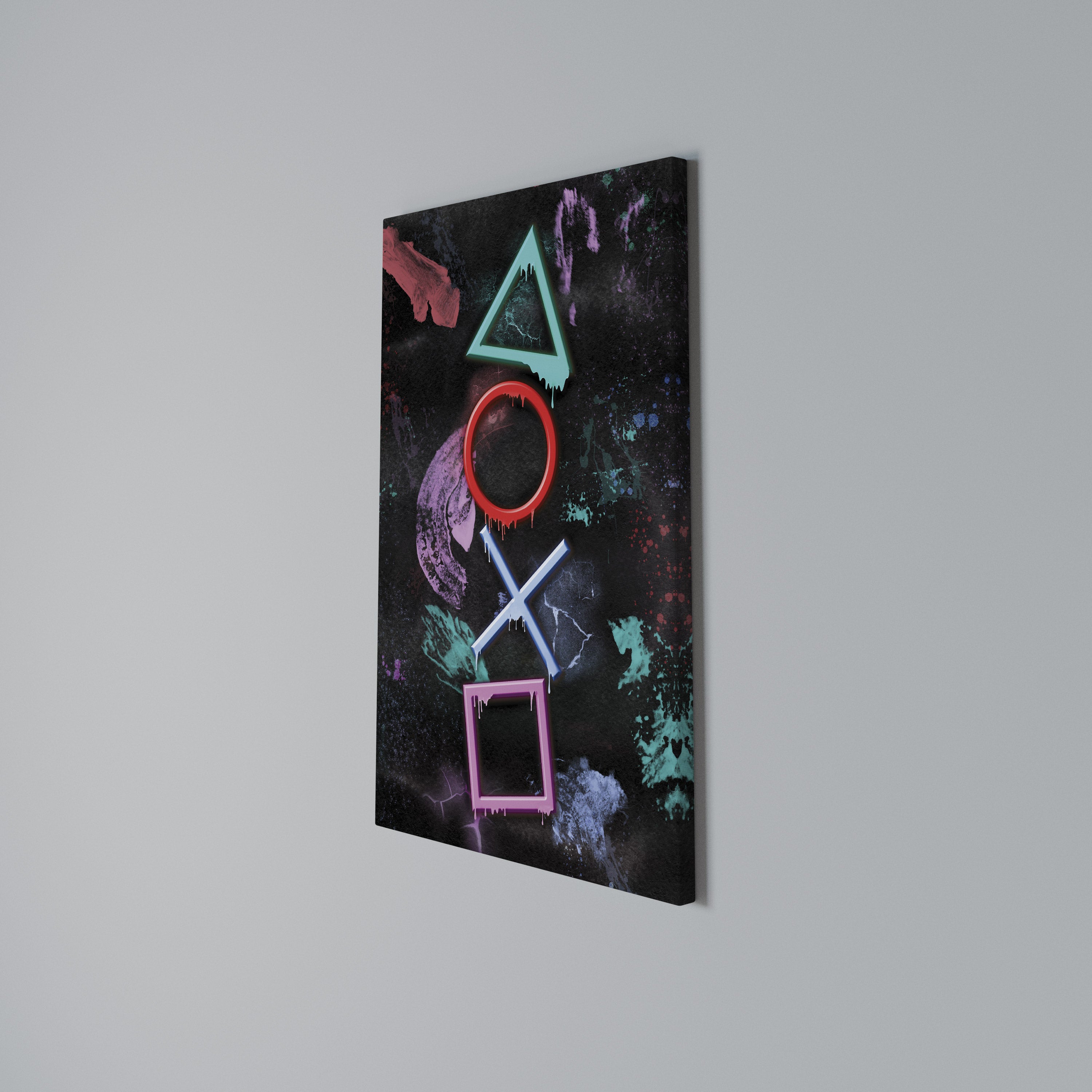 UPRISING NEON ICONS Cuadro en lienzo vertical