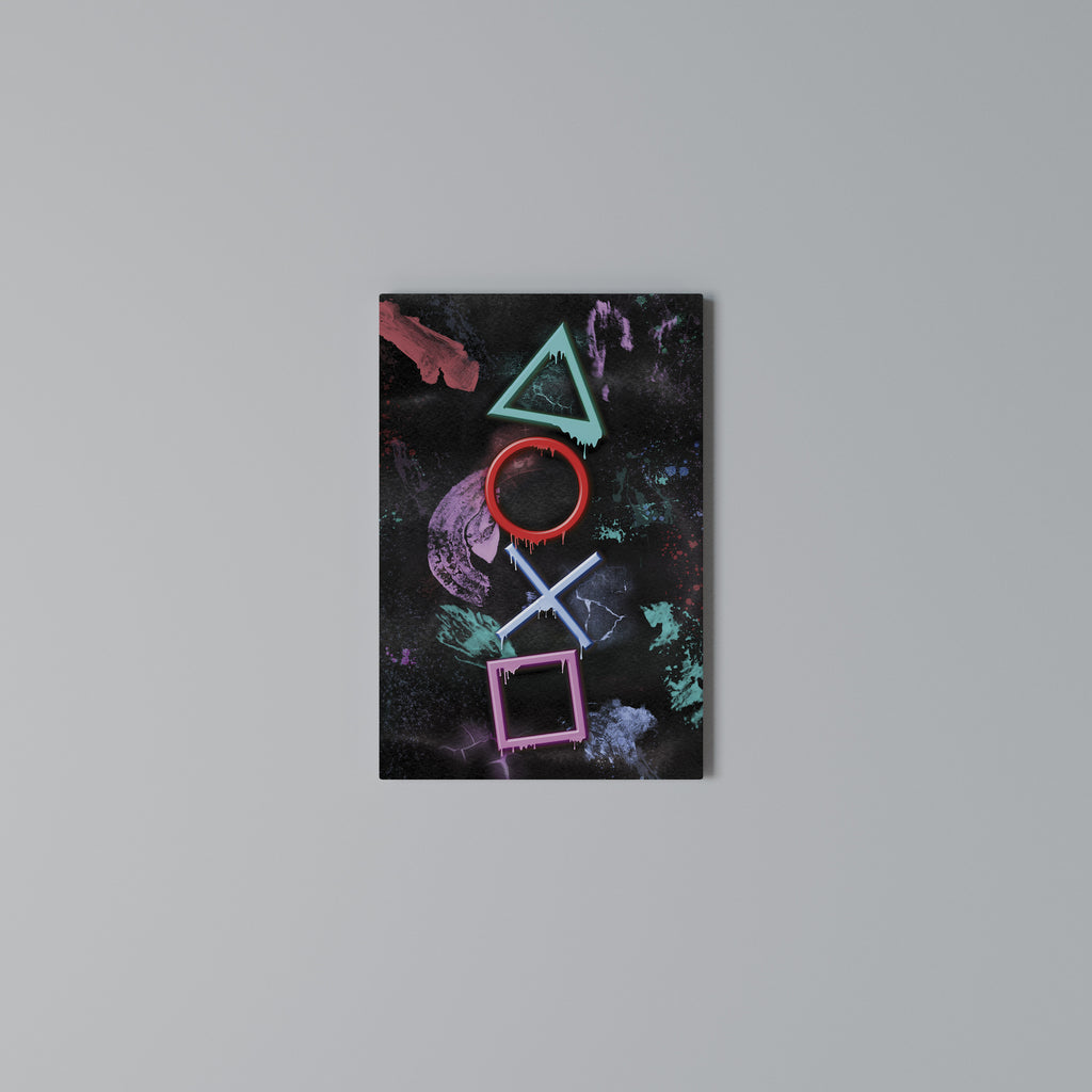 UPRISING NEON ICONS Cuadro en lienzo vertical