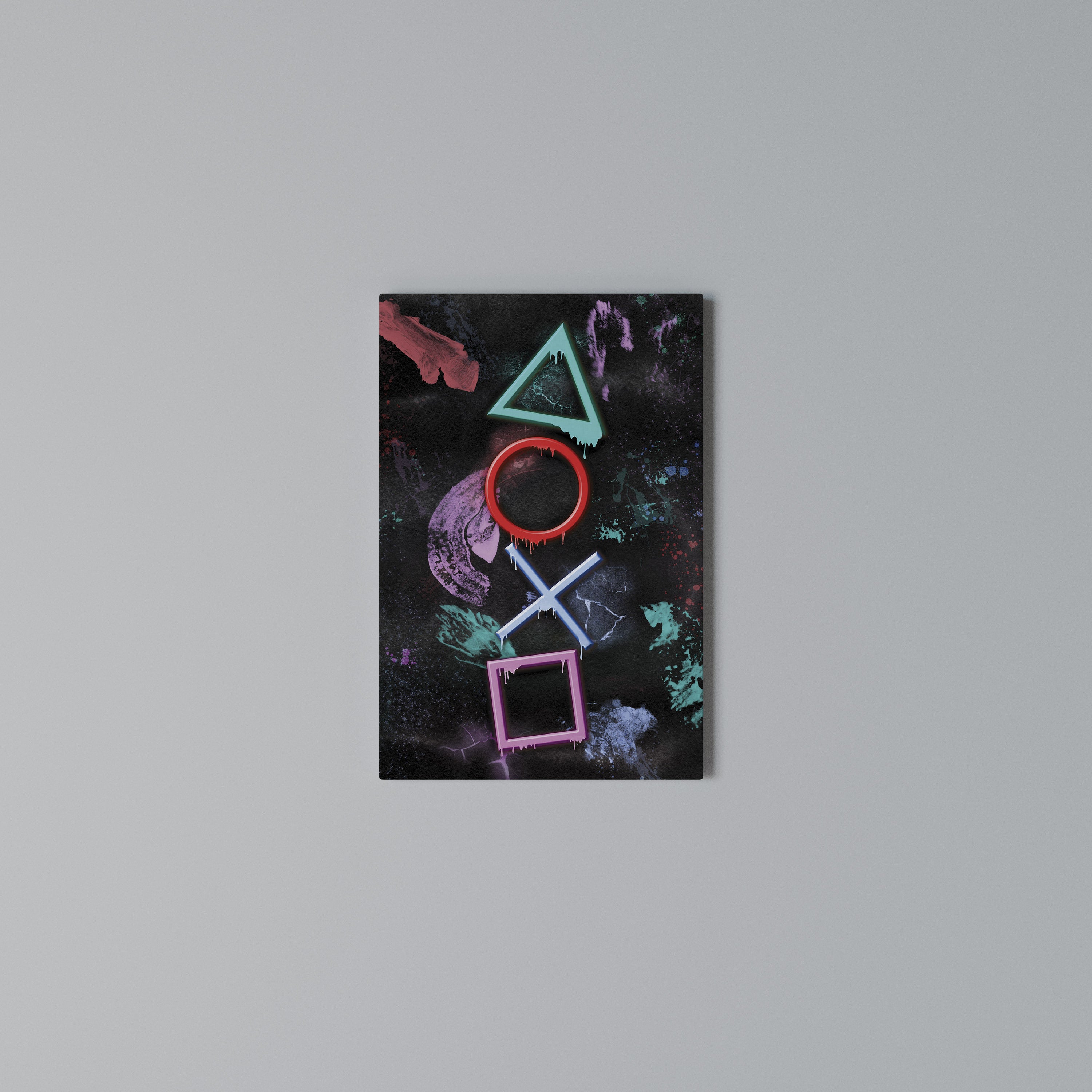 UPRISING NEON ICONS Cuadro en lienzo vertical