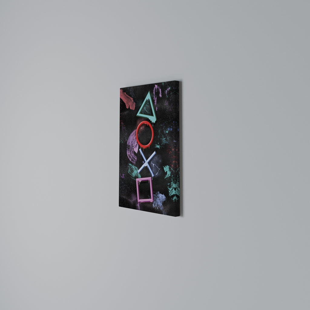 UPRISING NEON ICONS Cuadro en lienzo vertical