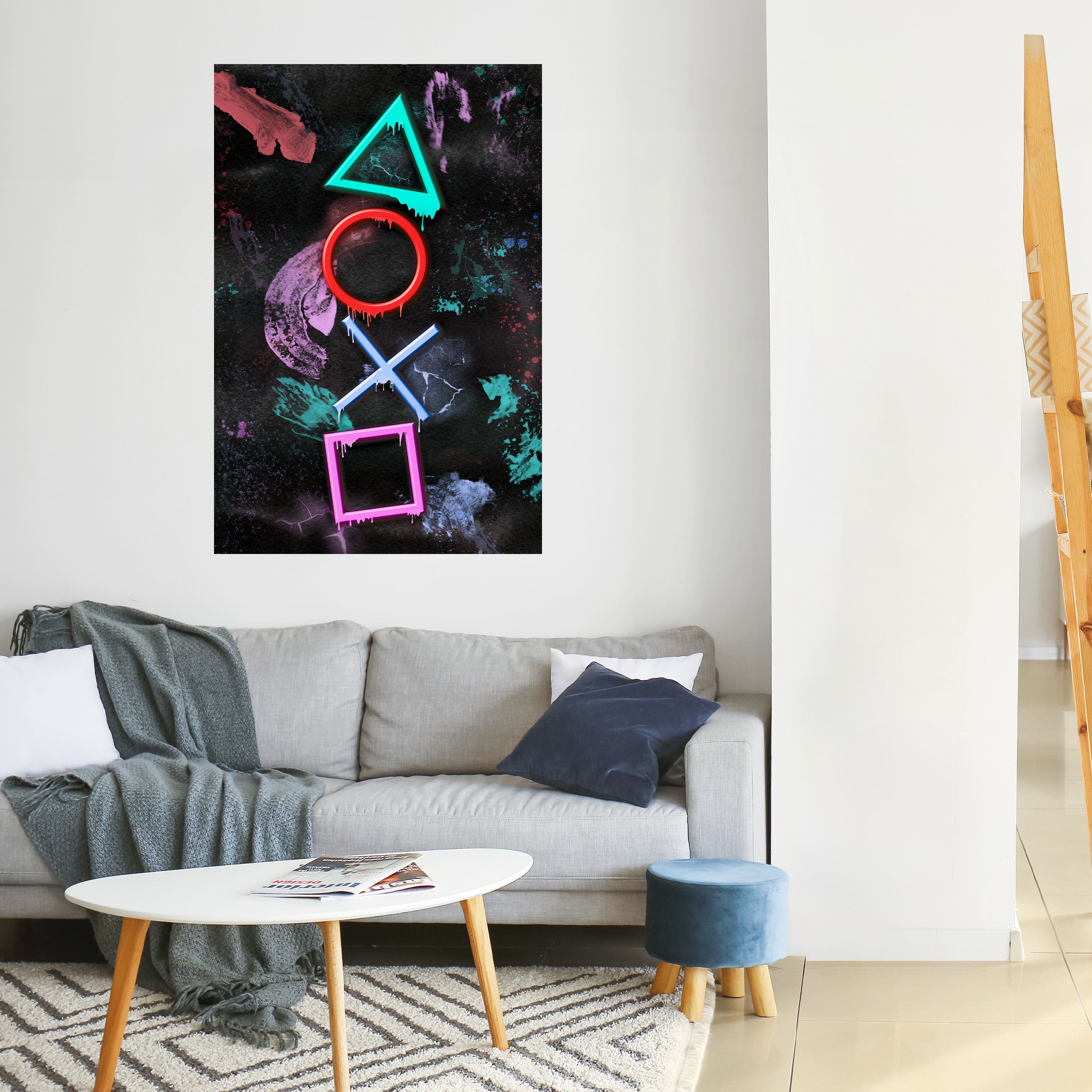 UPRISING NEON ICONS Peel and Stick Vertical Poster