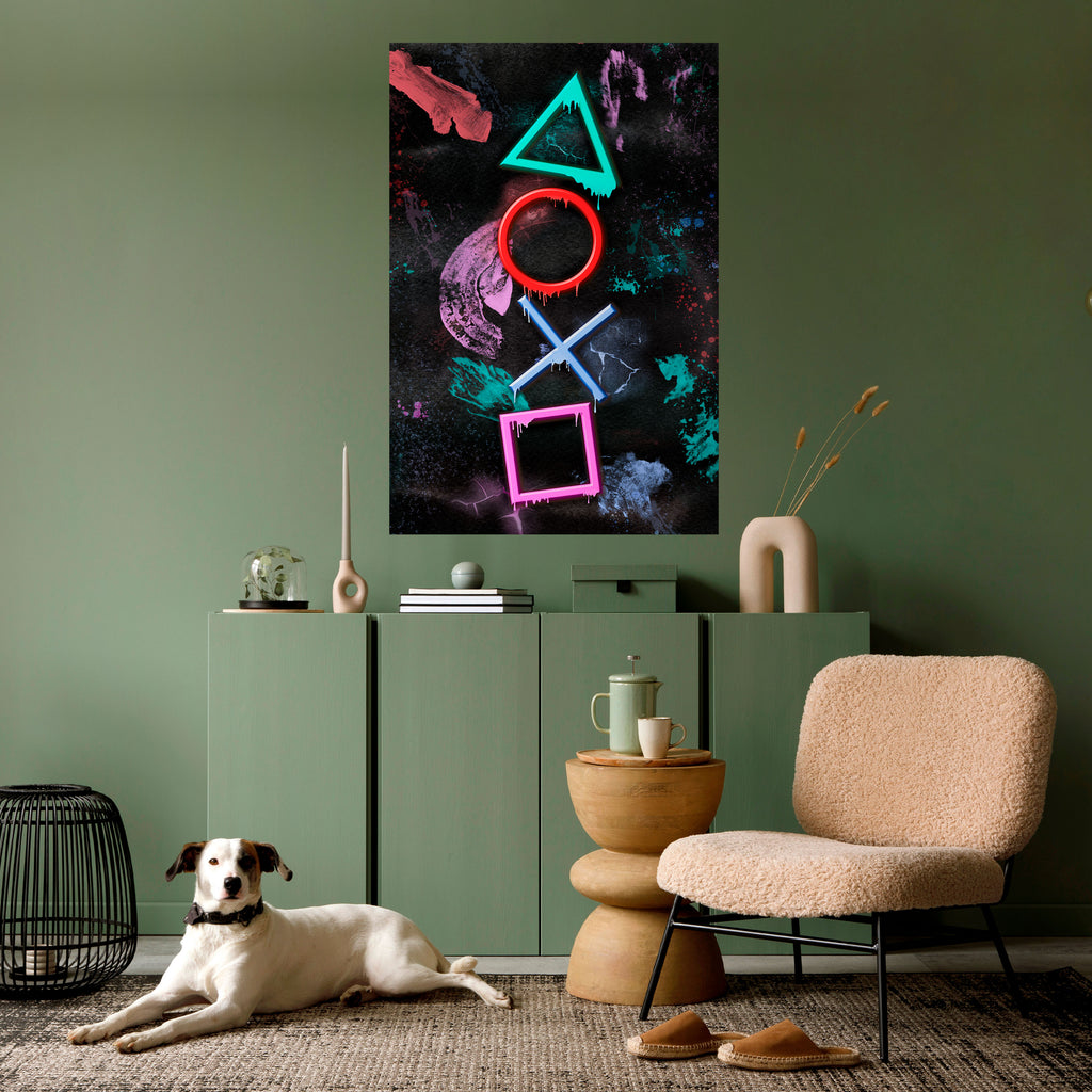 UPRISING NEON ICONS Peel and Stick Vertical Poster