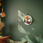 STELLAR STROKES Estante Redondo Decorativo en Acabado Negro