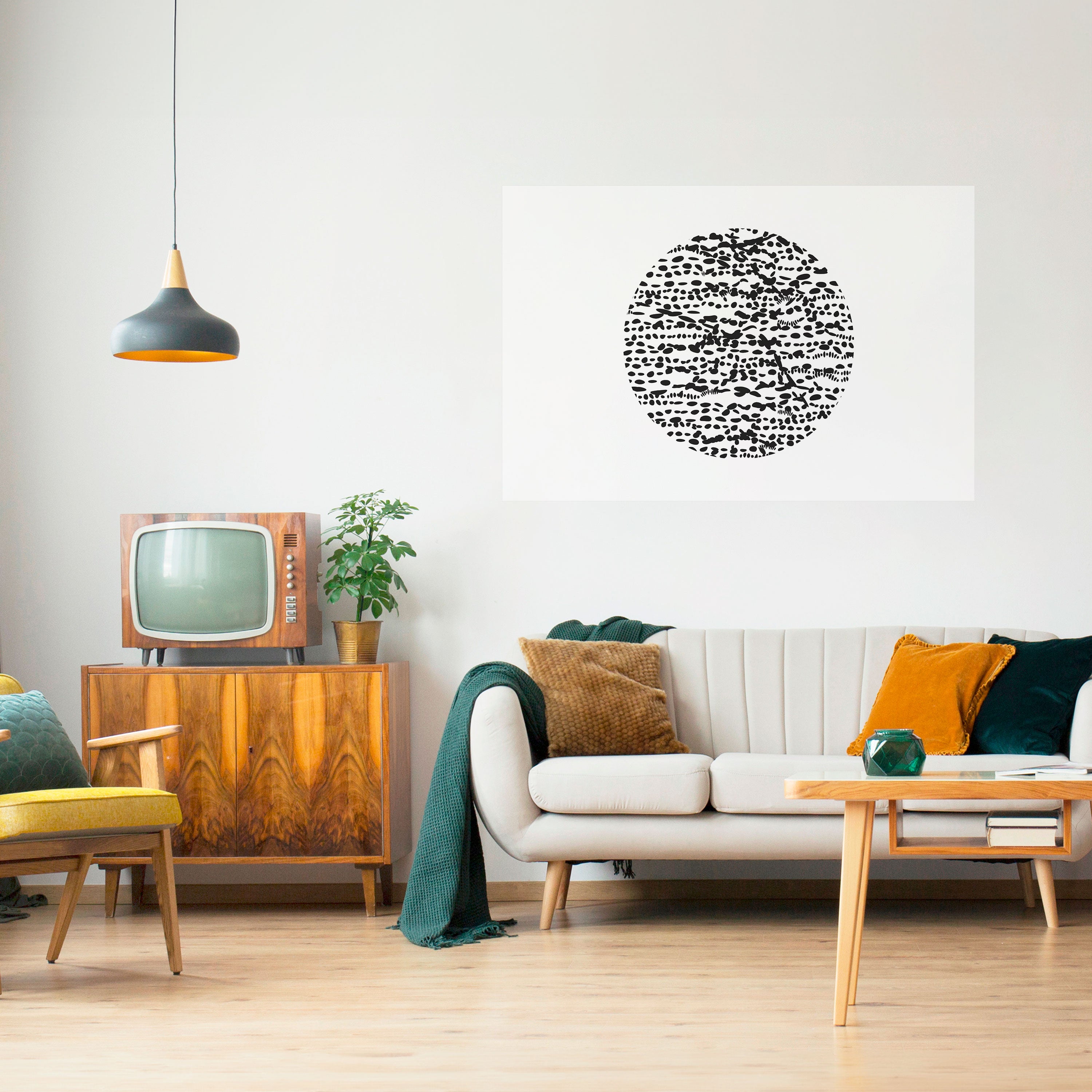 Póster horizontal autoadhesivo LUNAR LOOM