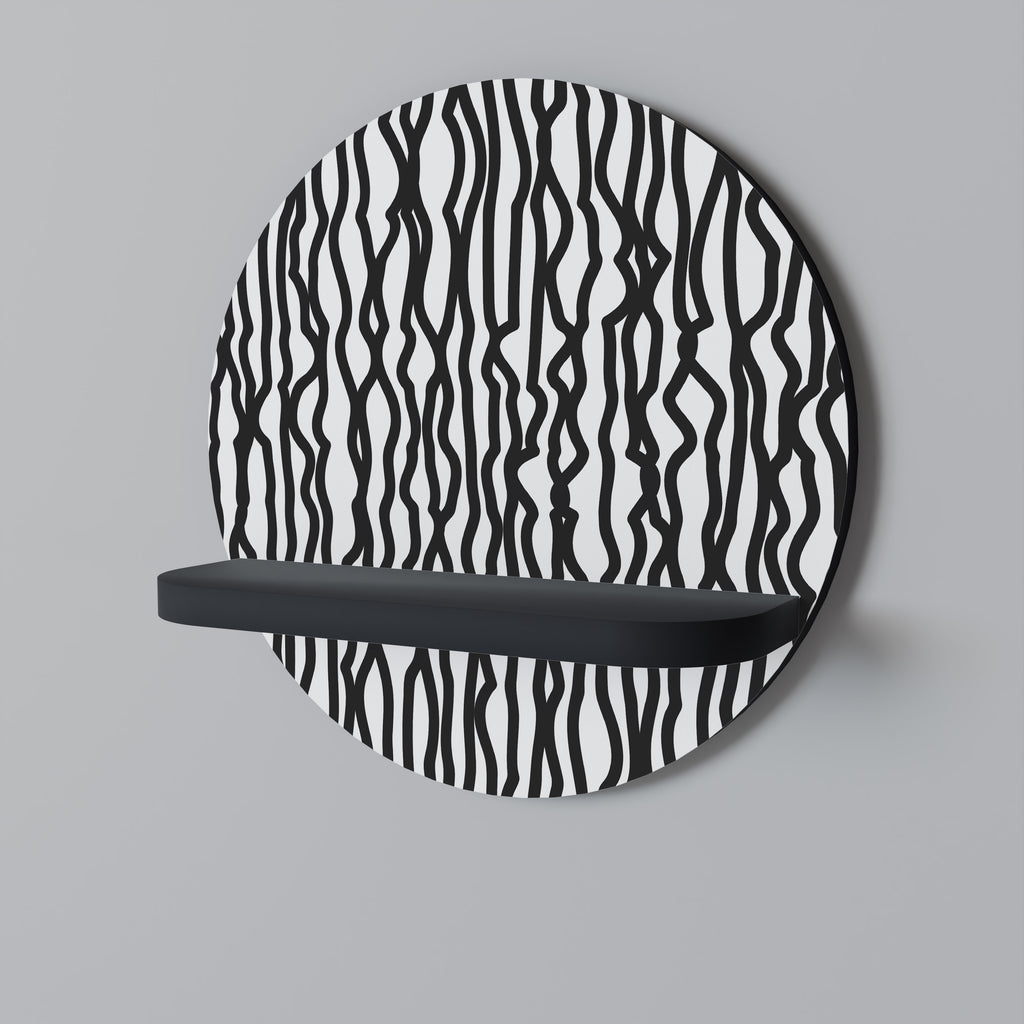 Estantería de arte redonda LUNA LINES con acabado negro