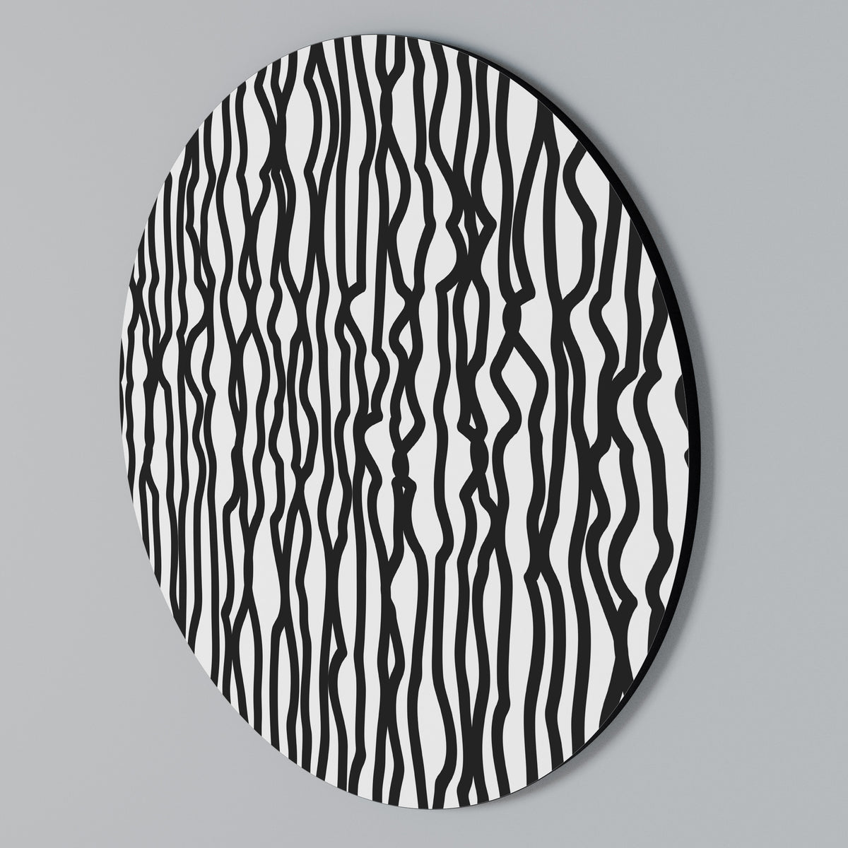 LUNA LINES Arte de pared redondo