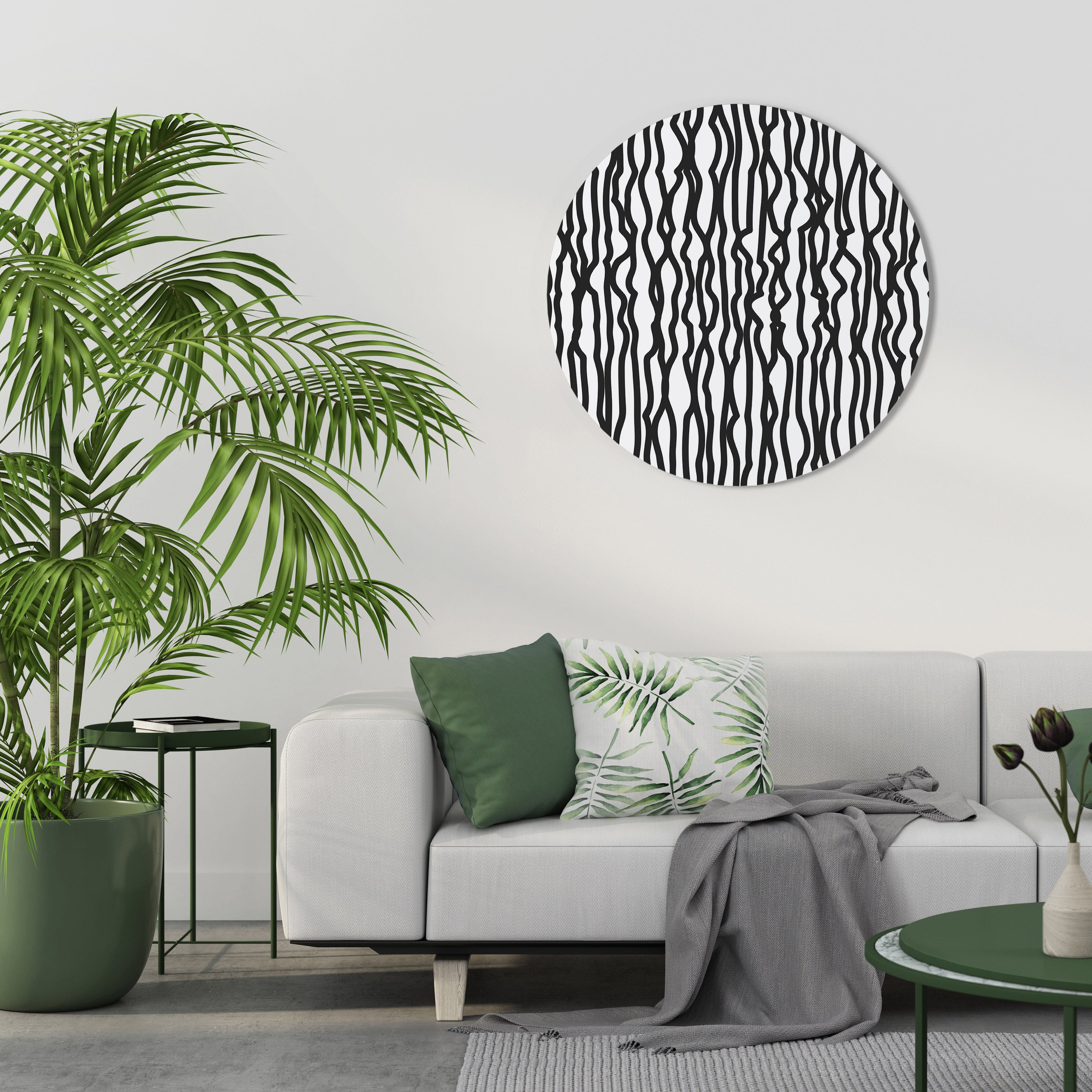 LUNA LINES Round Wall Art
