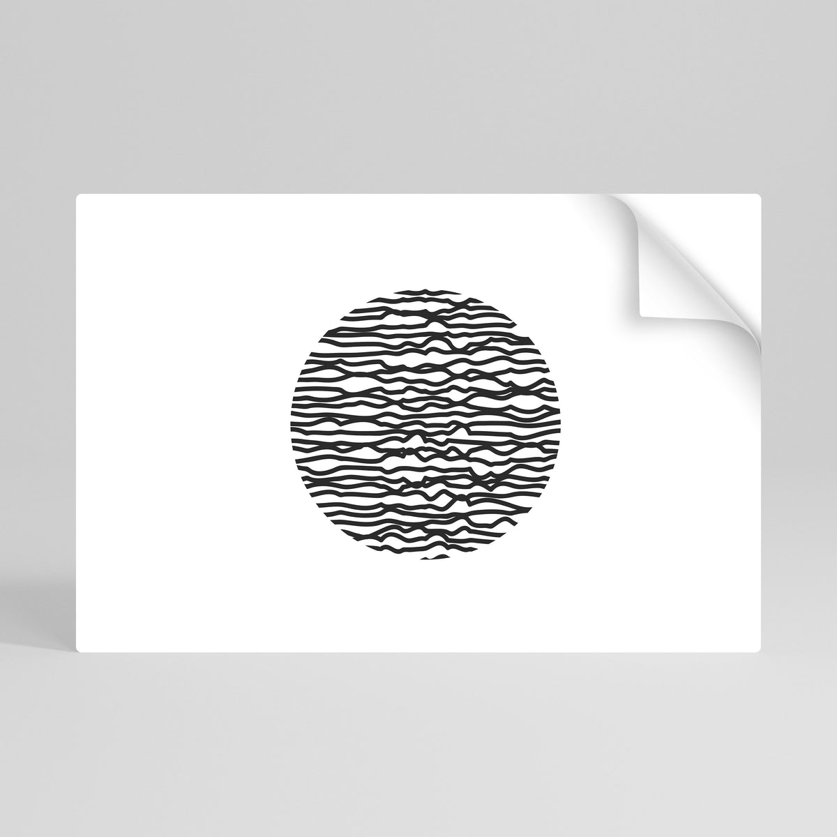 LUNA LINES Peel and Stick Horizontal Poster