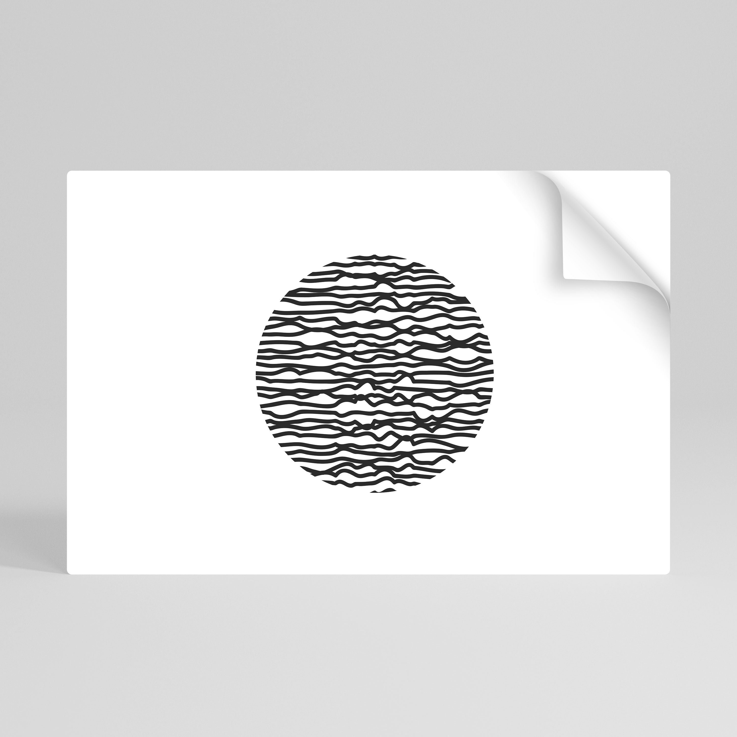 Póster horizontal autoadhesivo LUNA LINES