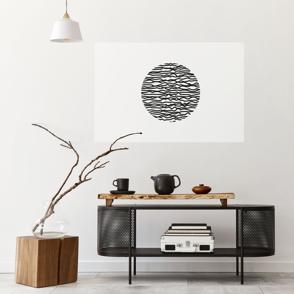 Póster horizontal autoadhesivo LUNA LINES