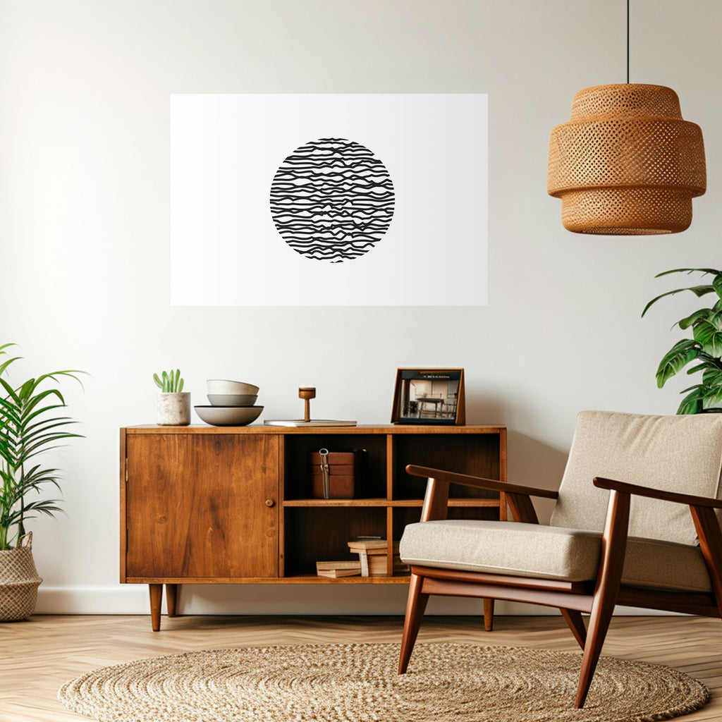 Póster horizontal autoadhesivo LUNA LINES