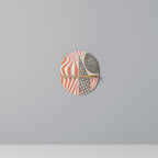 SUBLIME SYNTHESIS Estante Ovalado Decorativo en Efecto Roble