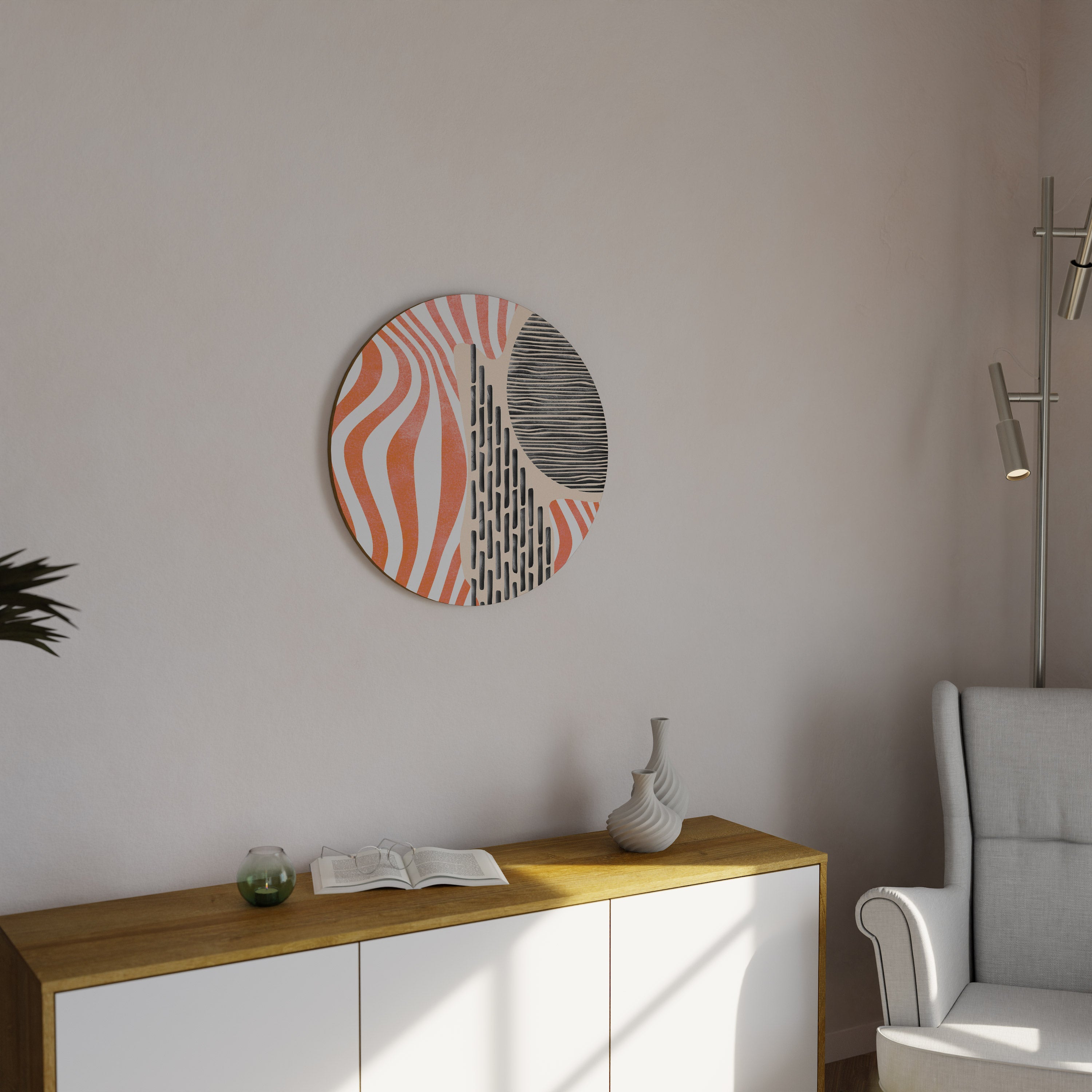 SUBLIME SYNTHESIS Round Wall Art