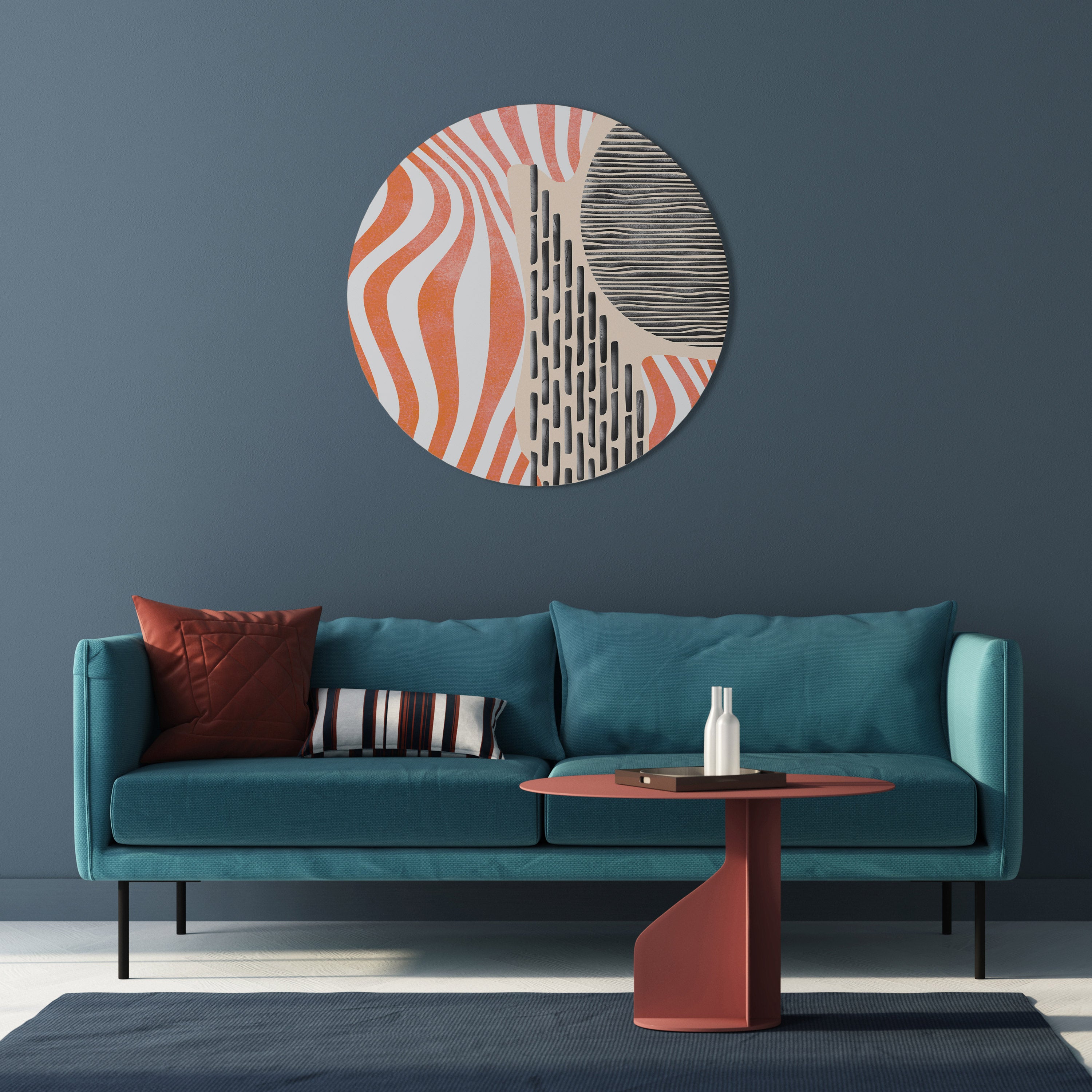 SUBLIME SYNTHESIS Round Wall Art