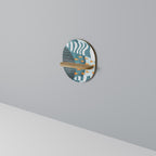 SHROUDED SHAPES Oval Art Shelf In Oak Effect