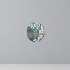 SHROUDED SHAPES Oval Art Shelf In Oak Effect