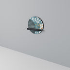 SHROUDED SHAPES Round Art Shelf In Black Finish