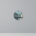 SHROUDED SHAPES Round Art Shelf In Black Finish