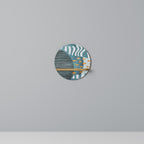 SHROUDED SHAPES Estante Redondo Decorativo en Efecto Roble