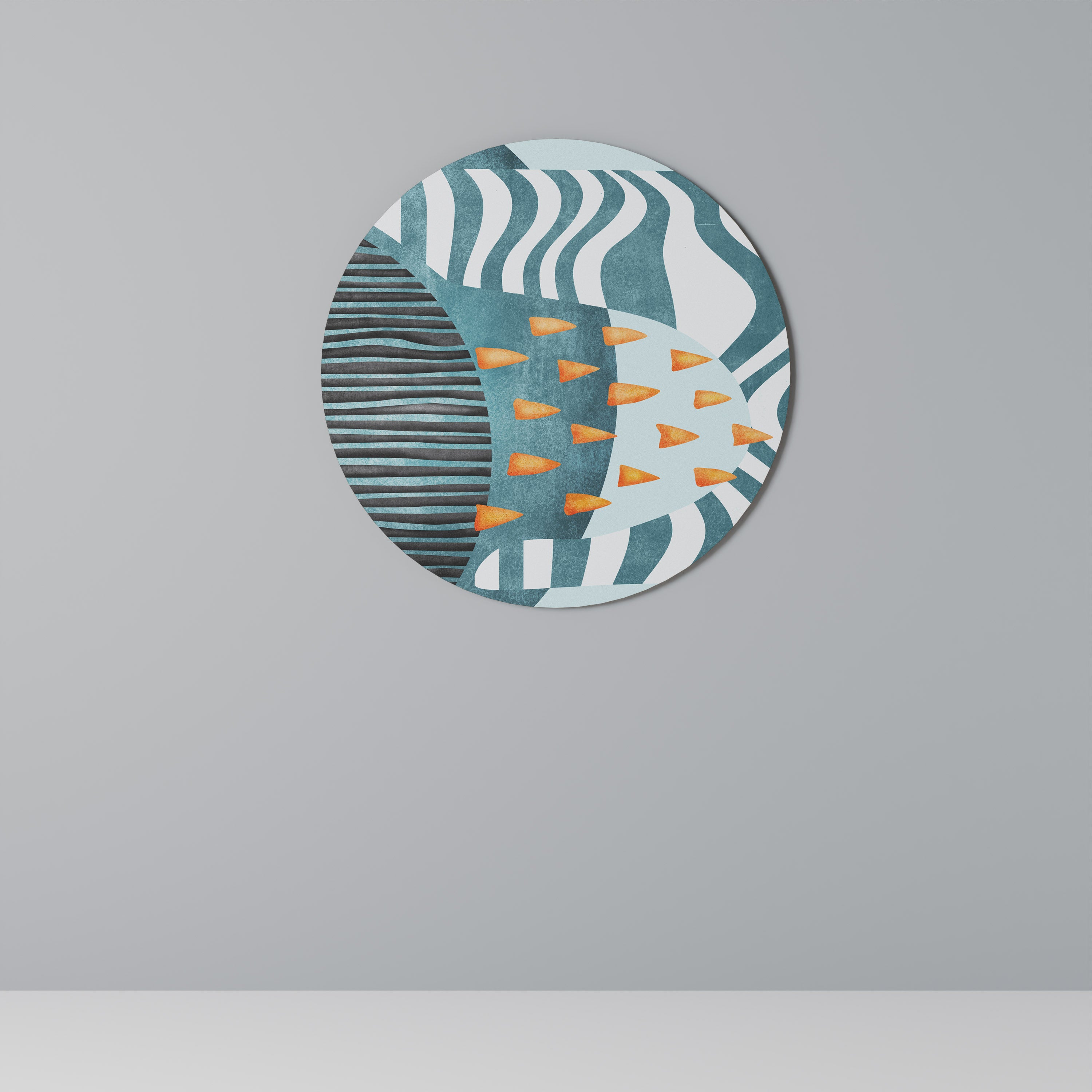 SHROUDED SHAPES Round Wall Art