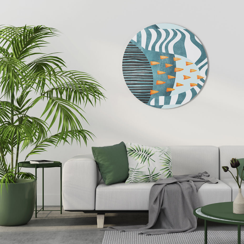 SHROUDED SHAPES Round Wall Art