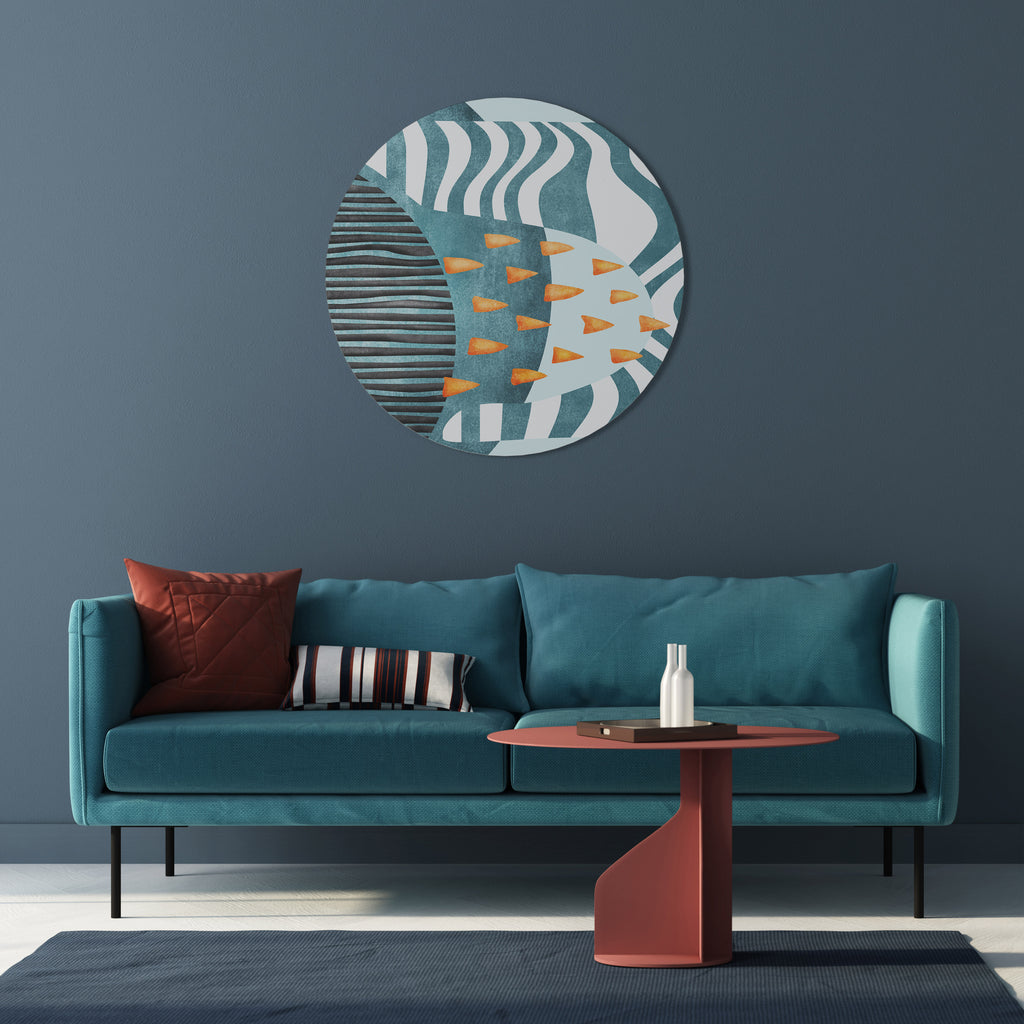 SHROUDED SHAPES Round Wall Art