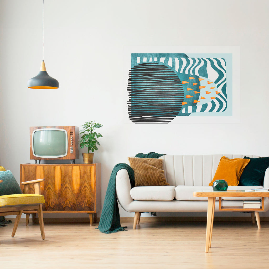 Póster horizontal autoadhesivo de FORMAS ENCUBIERTAS