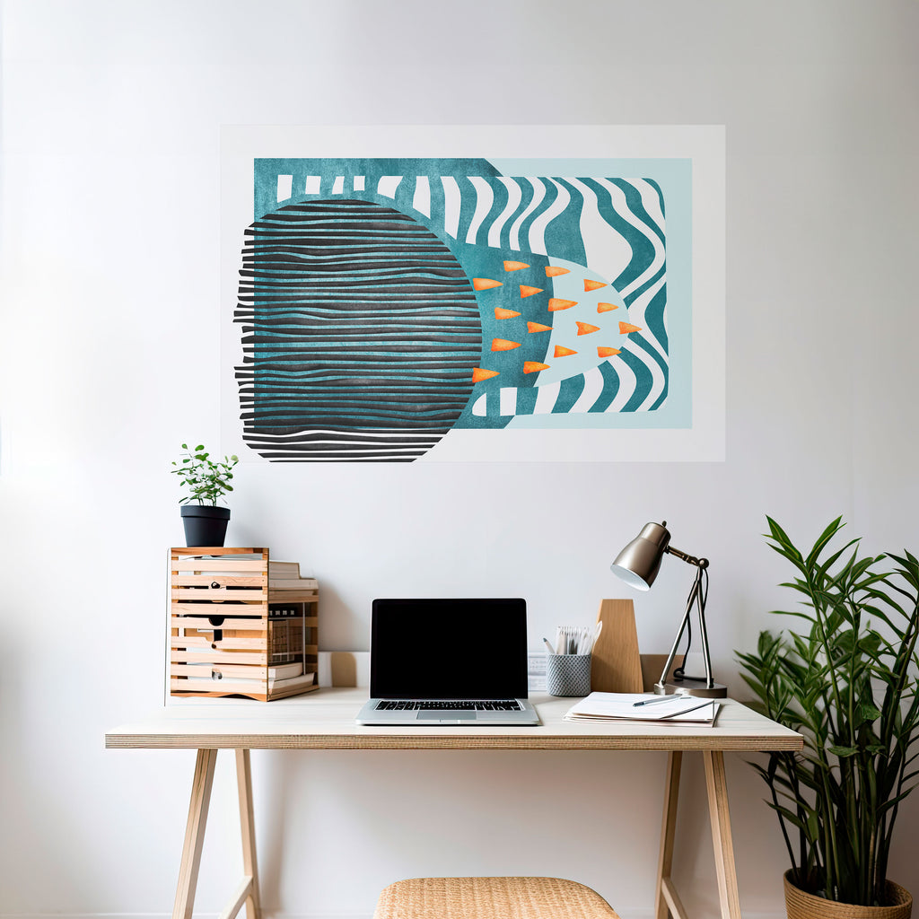 Póster horizontal autoadhesivo de FORMAS ENCUBIERTAS