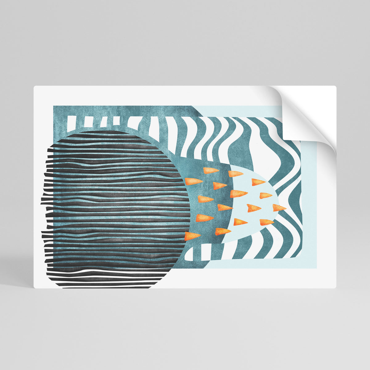 SHROUDED SHAPES Peel and Stick Horizontal Poster
