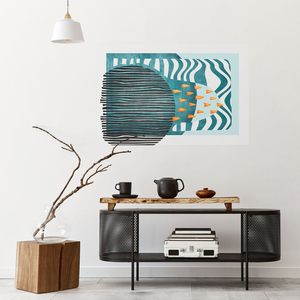 Póster horizontal autoadhesivo de FORMAS ENCUBIERTAS