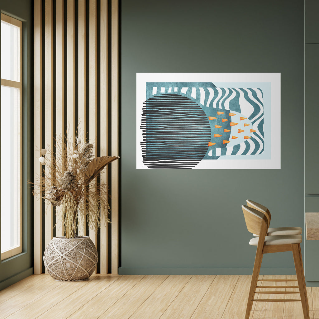 Póster horizontal autoadhesivo de FORMAS ENCUBIERTAS