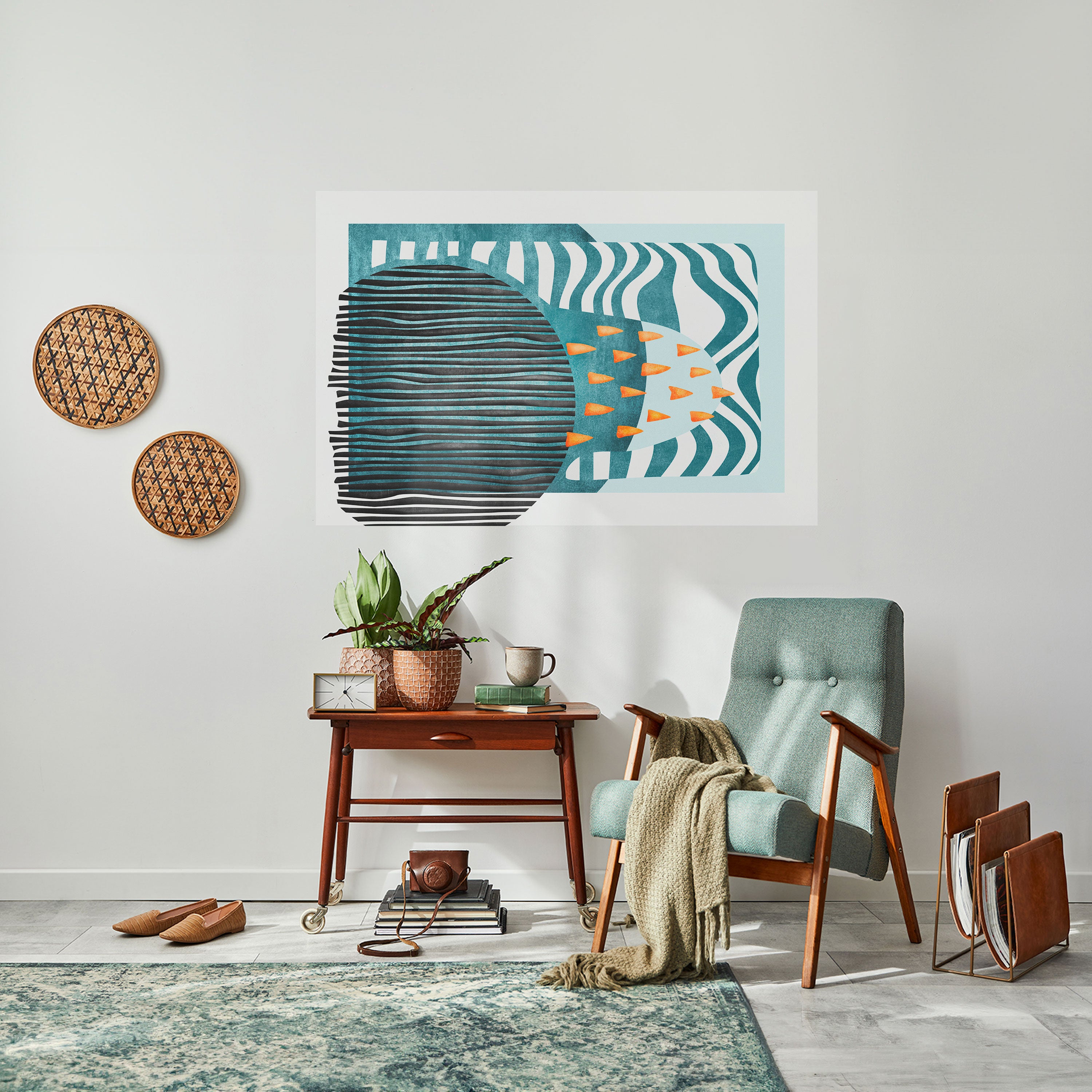 Póster horizontal autoadhesivo de FORMAS ENCUBIERTAS