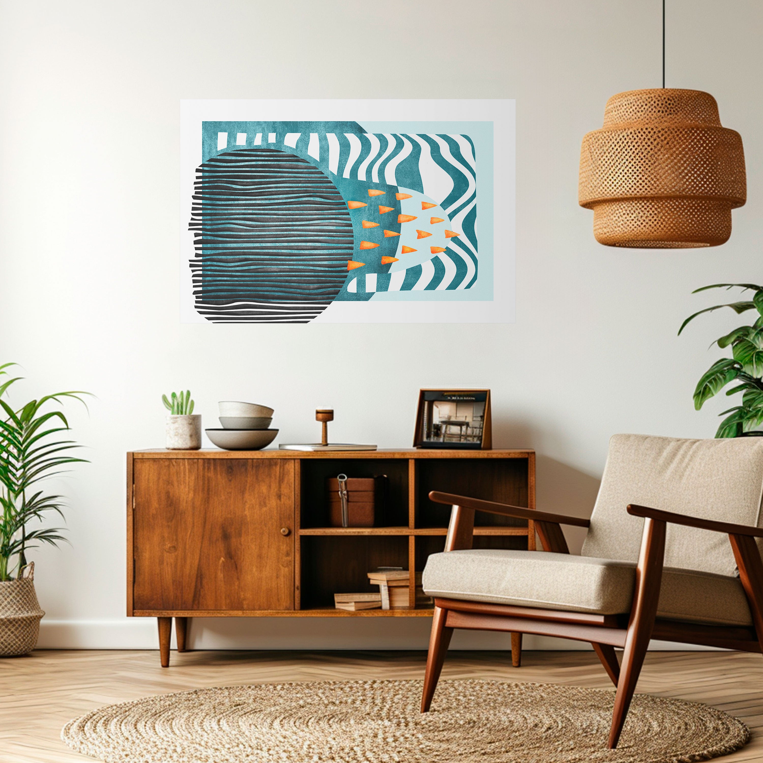 Póster horizontal autoadhesivo de FORMAS ENCUBIERTAS