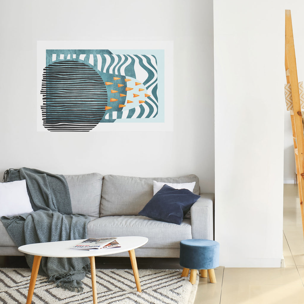 Póster horizontal autoadhesivo de FORMAS ENCUBIERTAS