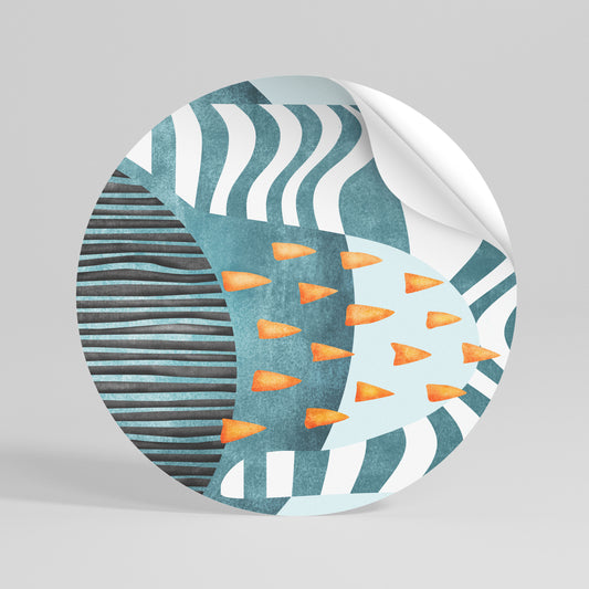 SHROUDED SHAPES Vinilo adhesivo redondo