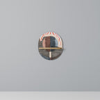 WHISPERS OF FORM Estante Ovalado Decorativo en Efecto Roble