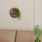 WHISPERS OF FORM Estante Ovalado Decorativo en Efecto Roble