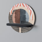 WHISPERS OF FORM Estante Redondo Decorativo en Acabado Negro