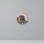 WHISPERS OF FORM Estante Redondo Decorativo en Efecto Roble