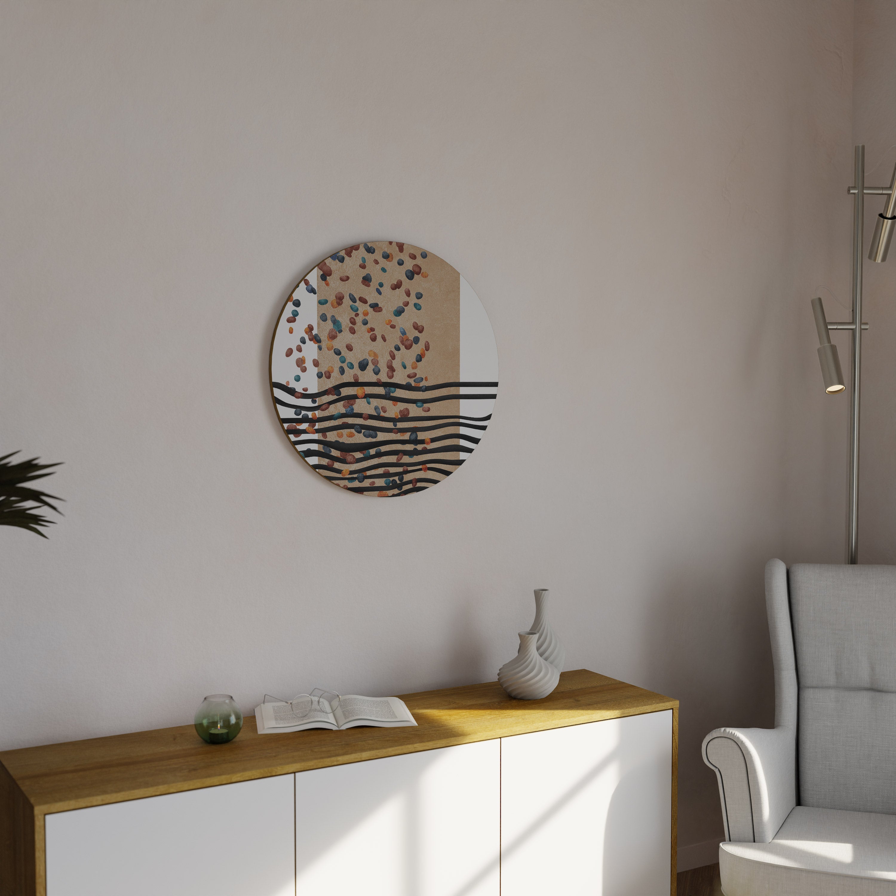 IMAGINARY RAIN Round Wall Art