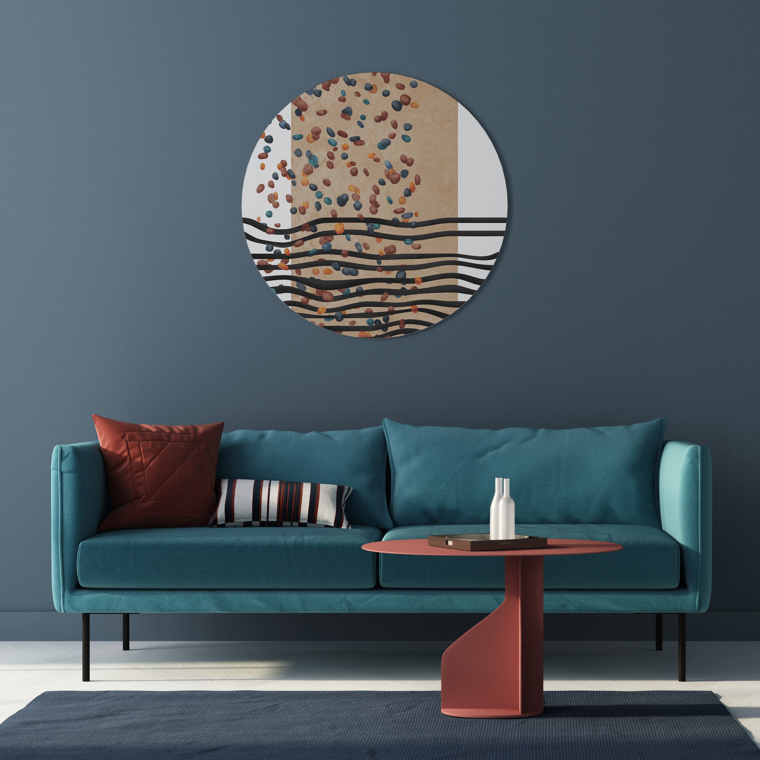 IMAGINARY RAIN Round Wall Art