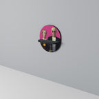 AMERICAN GOTHIC BLING Estante Ovalado Decorativo en Acabado Negro