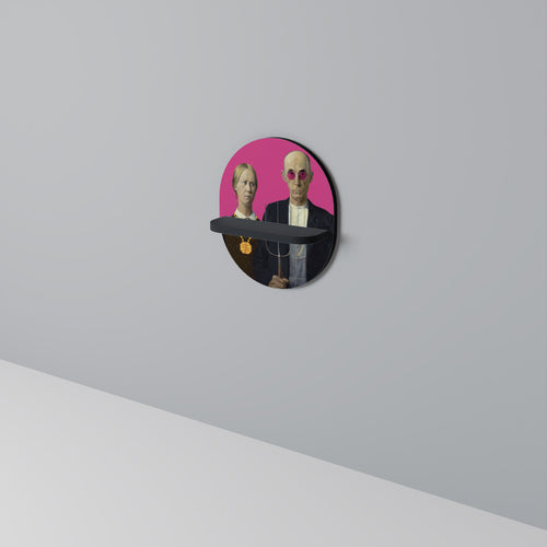 AMERICAN GOTHIC BLING Art Shelf