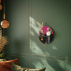 AMERICAN GOTHIC BLING Estante Ovalado Decorativo en Acabado Negro