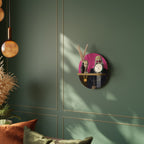 AMERICAN GOTHIC BLING Estante Ovalado Decorativo en Efecto Roble